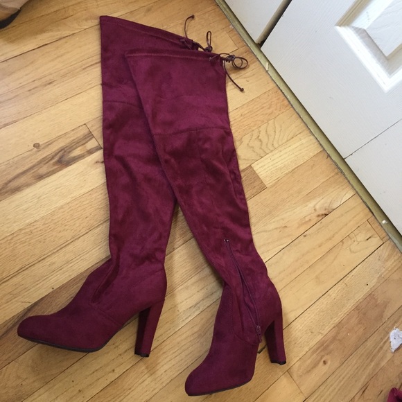 NWOT Wild Diva over the knee heeled boots - Picture 3 of 8